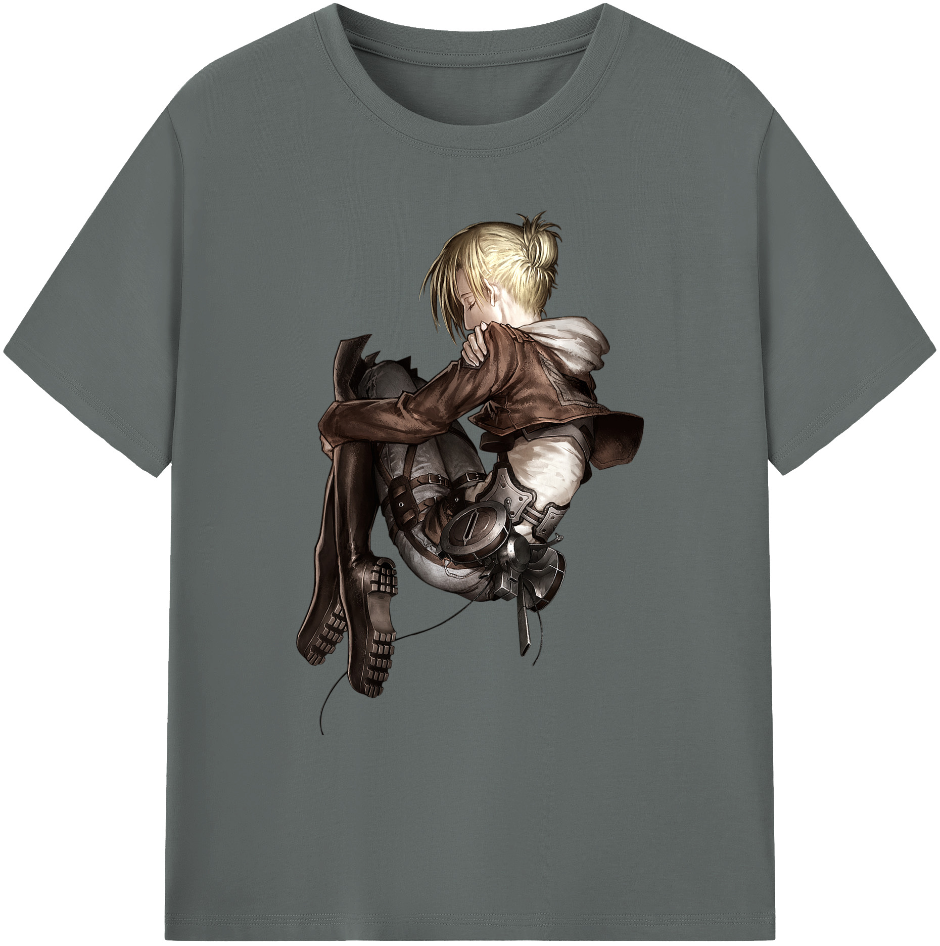 （画像用） 進撃の巨人 アニ・レオンハート Attack on Titan Annie Leonhart 綿100％ メンズ半袖Tシャツ｜肌触りやわらか＆通気性